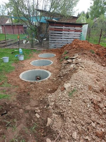 Септик из колец после монтажа